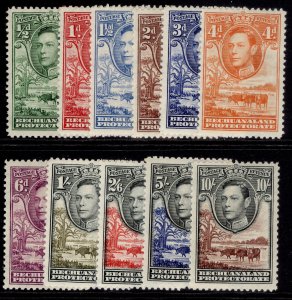 BECHUANALAND PROTECTORATE GVI SG118-128, 1938-52 complete set, M MINT. Cat £110.