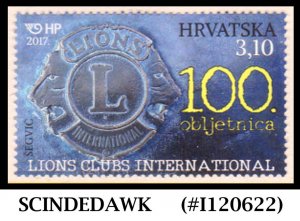 CROATIA - 2017 CENTENARY OF LIONS CLUBS INTERNATONAL 1V MNH