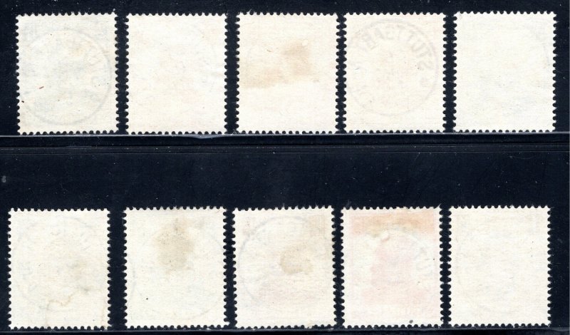 Wurttemberg #O136-O145 Used VF  CV $9.95  ...   7020197