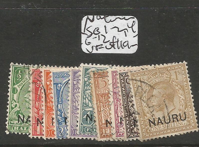 Nauru SG 1, 2, 4, 6-12 VFU (8coh)