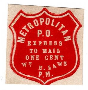 (I.B) US Local Post : Metropolitan Post Office 1c (New York) 