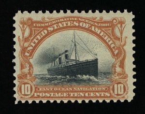 OUTSTANDING GENUINE SCOTT #299 F-VF MINT OG H 10¢ PAN-AMERICAN EXPO  #11752