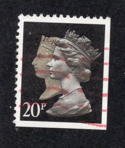 Great Britain 1990-2000 20p black & brown black Machin, Scott MH194 used