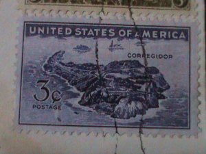 ​UNITED STATES-1945-SC#934 WORLD WORL II -COVER-FANCY CANCEL-VF 79 YEARS OLD