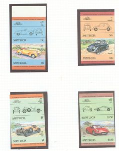 St. Lucia #739-742 Mint (NH) Single (Complete Set) (Automobile)