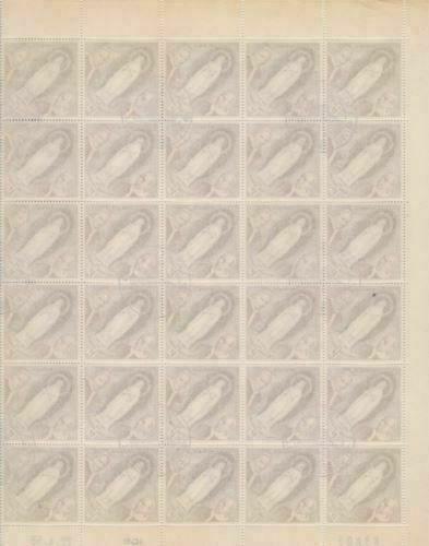 Apparition  of virgin mary 1958 first day  cancelled stamp sheet R19878