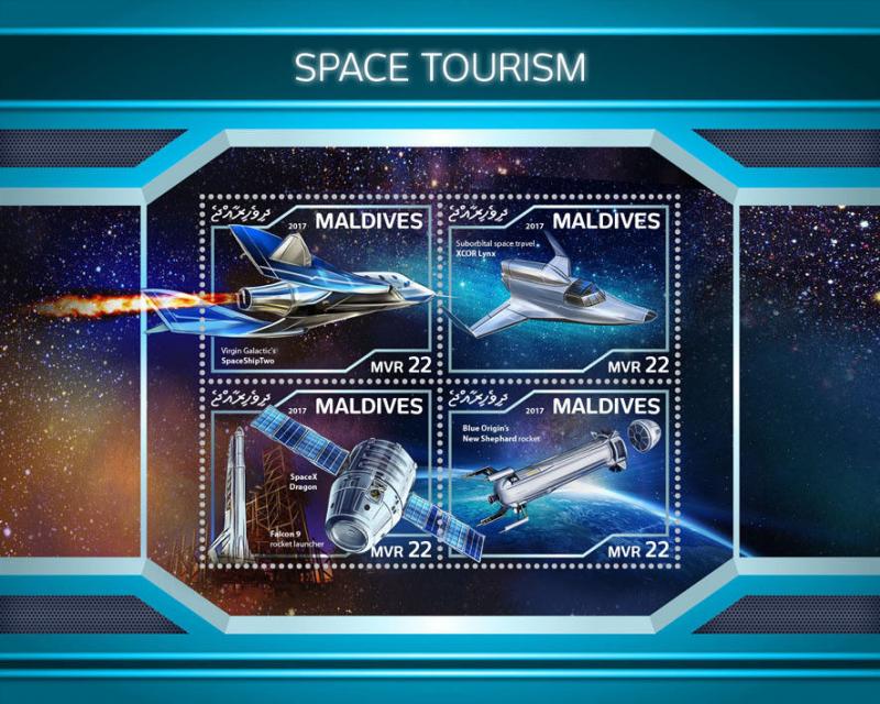 Z08 MLD18102a Maldives 2018 Space Tourism MNH ** Postfrisch