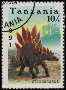 Tanzania 759 - Used - 10sh Stegosaurus (1991)
