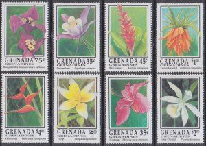 GRENADA GRENADINES Sc # 1526-33 MNH CPL SET of 8 - VARIOUS FLOWERS