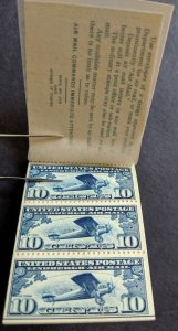 EDW1949SELL : USA 1928 Sc #C10a Cplt Bklt of 2 panes. MNH. Very Fresh. Cat $240+