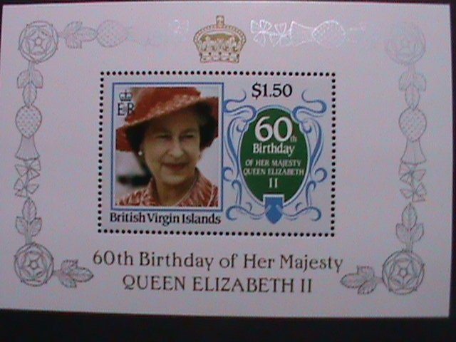 BRITISH VIRGIN ISLANDS- REMEMBER ALWAYS-QUEEN ELIZABETH II MNH S/S VERY FINE