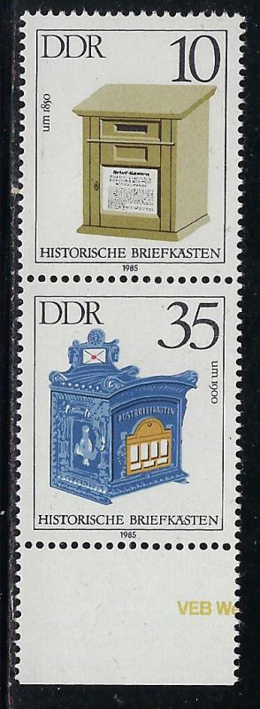 Germany DDR Scott # 2456, 2458, mint nh, se-tenant, SZd280