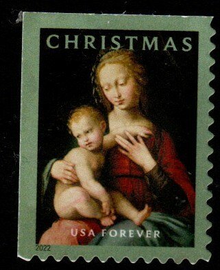 SC# 5721 - (60) - Christmas Virgin & Child - USED Single - Off Paper