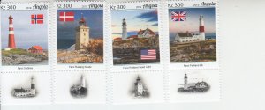 2019 Angola Lighthouses (4) (Scott NA) MNH