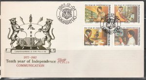 BOPHUTHATSWANA, 1987, FDC set, Communications.  Scott 200-203