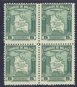 BOLIVIA SC# C50 FINE MNH 1935 Block of 4