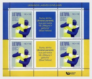Lithuania 2022 For Defenders of Freedom in Ukraine sheetlet  block MNH