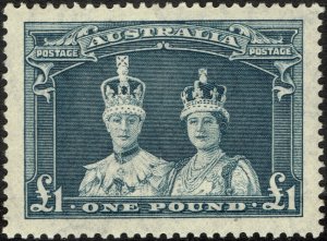 Australia #179  MNH - £1 KG VI and Queen Elizabeth (1938)