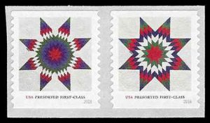 PCBstamps  US 5098/5099a Coil Pair 50c(2x25c)Star Quilts, MNH, (11)