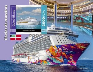 Guinea-Bissau - 2021 Cruise Ships - Stamp Souvenir Sheet - GB210515b3