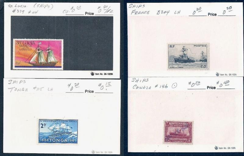 WORLDWIDE Topical Ships (66) Different Sets Mint & Used