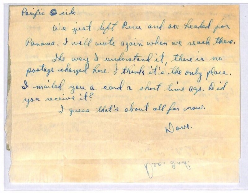 Ecuador *GALAPAGOS ISLAND* Cover WW2 Letter CENSOR USA CA Fresno Chile YX143