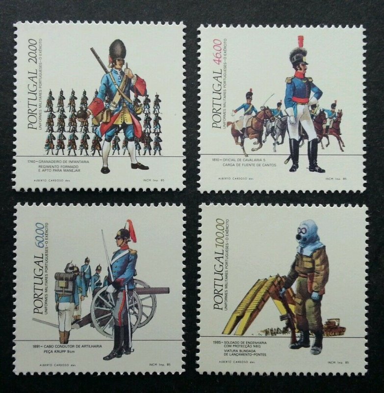 Portugal Portuguese Military Uniforms - Army 1985 Soldier Horse Bom (stamp) MNH