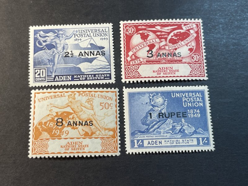 ADEN/KATHIRI # 16-19-MINT/HINGED------COMPLETE SET---UPU---1949