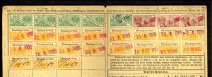 GERMANY 1905 RHEIN PROVINCE REVENUE STAMPS x27 in INSURANCE FOLDER AACHEN