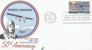 1710 13c CHARLES LINDBERGH - 1st Spectrum cachet H-5