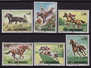 San Marino #627-32 F-VF Mint NH ** Horses