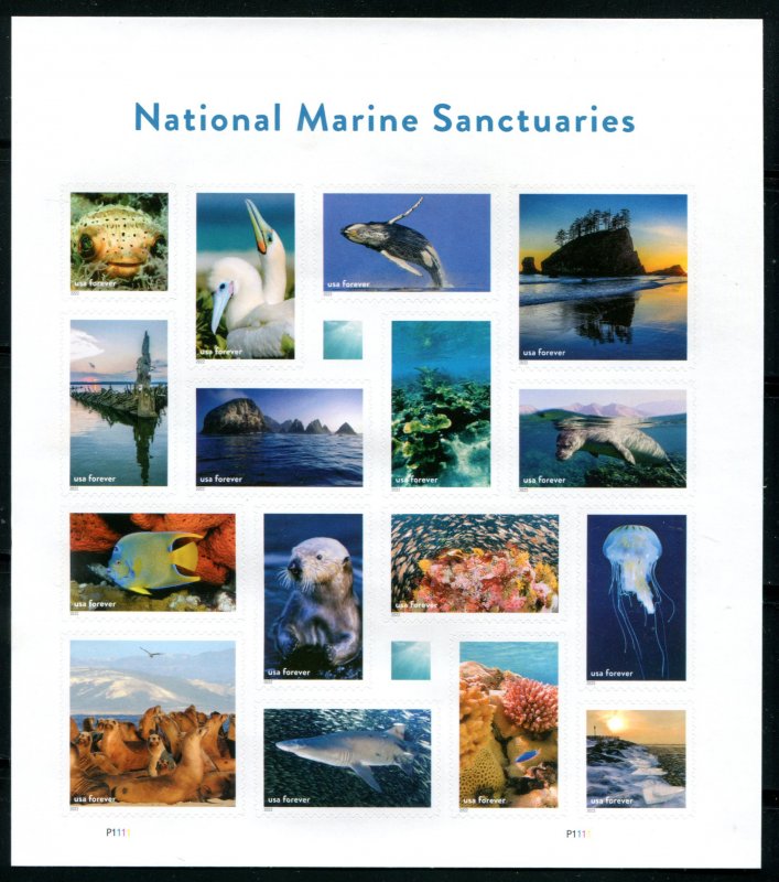 5713 US (60c) National Marine Sanctuaries SA, MNH pane/16