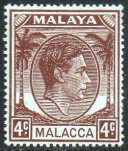Malacca 1949 4c brown MH