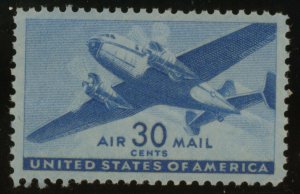 US Stamp #C30 Airplane 30c, PSE Cert VF 80 - Mint OGNH - SMQ $15.00