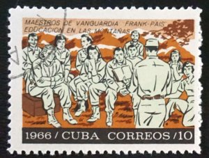 CUBA Sc# 1121 EDUCATION school 10c FRANK PAIS TEAM  1966  used / cto
