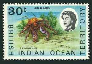 BIOT 21, MNH. Michel 36. Marine fauna 1968. Robber crab.