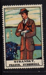 Czech Advertising Stamp- Stransky, Prague - Man with Cane - MH