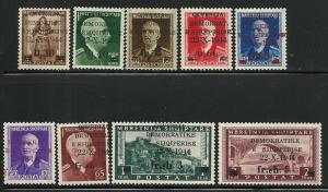 Albania # 345-53, Mint Hinge