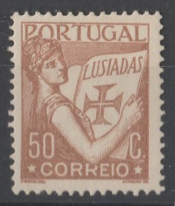 1931 PORTUGAL LUSIADAS 50c Smooth Paper Mint MLH** Stamp A29P28F40289-
