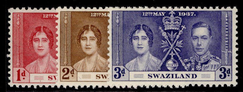 SWAZILAND GVI SG25-27, CORONATION set, M MINT.