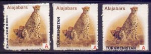 Turkmenistan 2008 Cheetahs definitives set of 3 stamps MNH