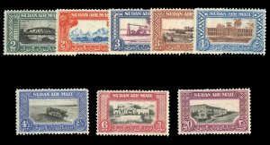 Sudan #C35-42 Cat$27, 1950 Airpost, complete set, never hinged