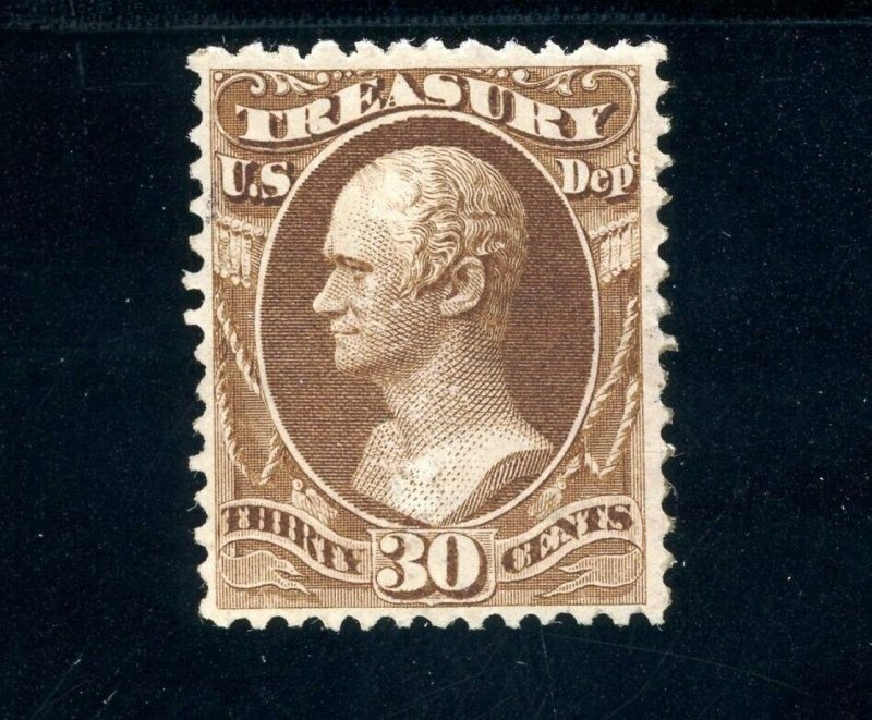 USAstamps Unused FVF US 1873 Treasury Dpt Scott O81 OG MLH SCV $400