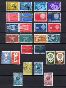 Netherlands 1958-73 Various Europa Sets [Used]
