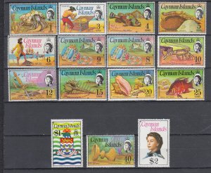 J48621 J L,Stamps 1974-5 cayman islands set mnh #331-345 marine views