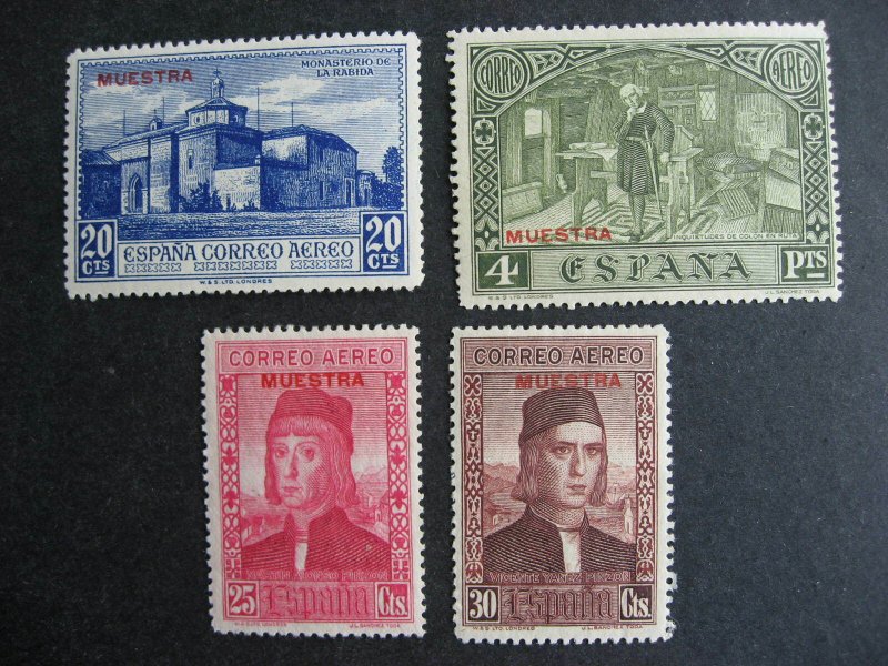 Spain Muestra, Specimen overprints on Sc C35-7, C41 MH check them out!