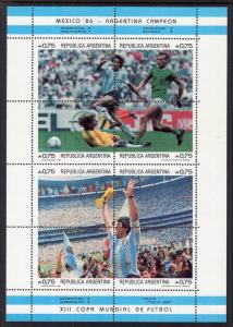 Argentina 1570 Soccer Souvenir Sheet MNH VF