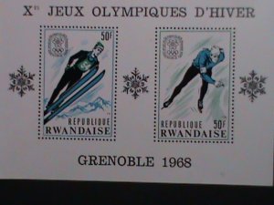 RWANDA-1968 SC#249 10TH WINTER OLYMPIC GAMES=GRENOBLE'68 MNH-S/S VERY FINE