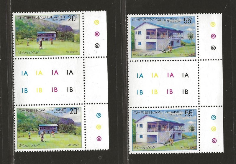 CHRISTMAS ISLAND SC# 93-94 GITTER PAIR   FVF/MNH