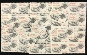 2039     Voluntarism, Lend a Hand    100 MNH  20 cent stamps      Issued In 1983